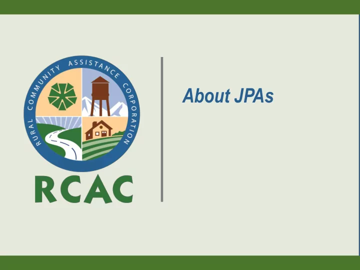 about jpas what are jpas some jpas are cooperative