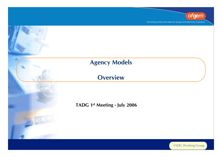 agency models overview
