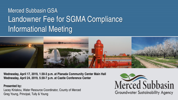 landowner fee for sgma compliance informational meeting