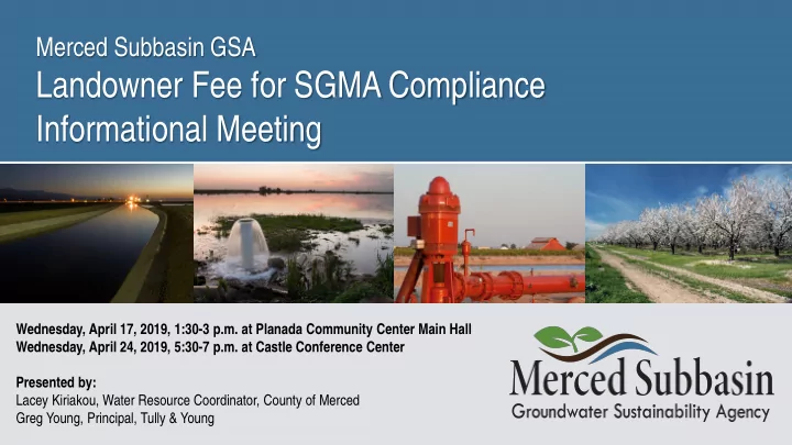 landowner fee for sgma compliance informational meeting