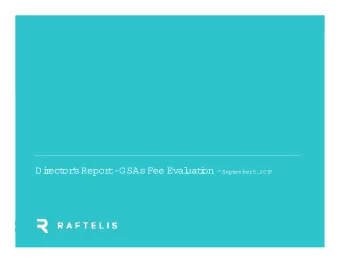 t  Di  r  ect  or    s  Repor  t  -GSAs  Fee  Eval  uat  i  on - Sept  em ber  5,  201  9  Ag