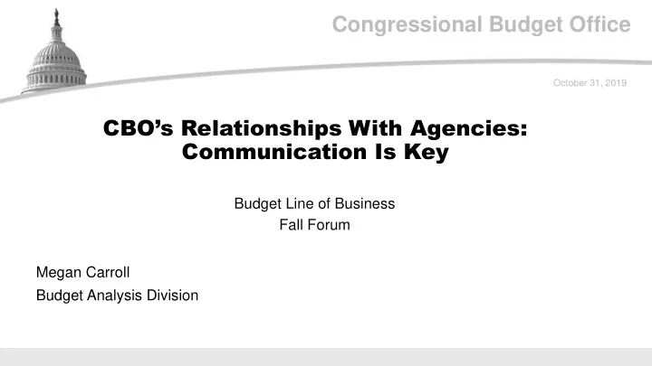 congressional budget office