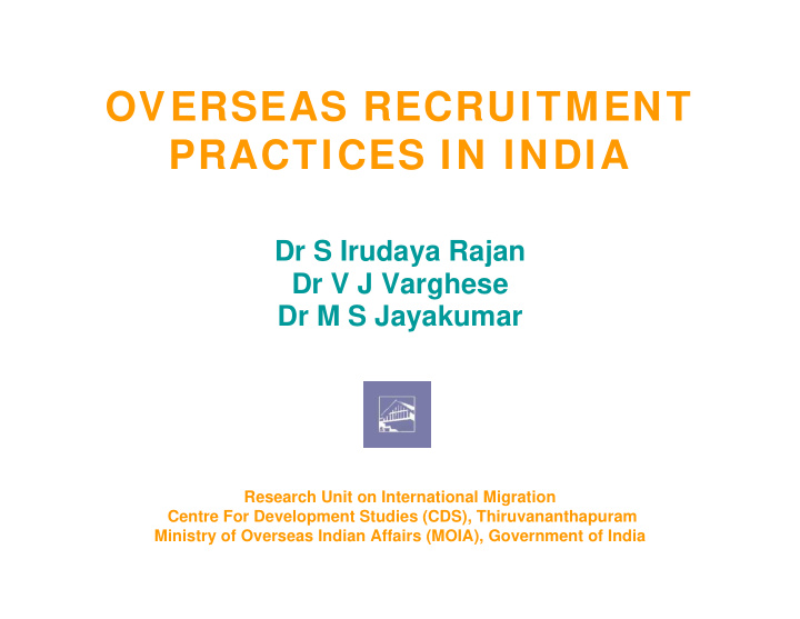 overseas recruitment practices in india