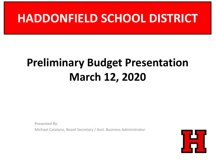 haddonfield school district