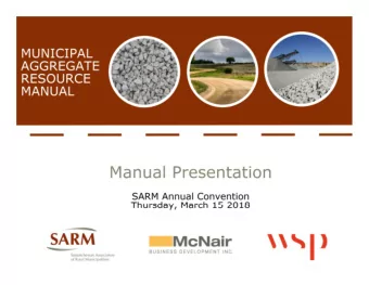 Agenda  1. Overview 2. Aggregate in Saskatchewan 3. Strategic Gravel Supply Best Practices 4.