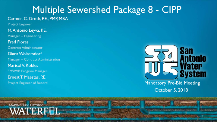 multiple sewershed package 8 cipp