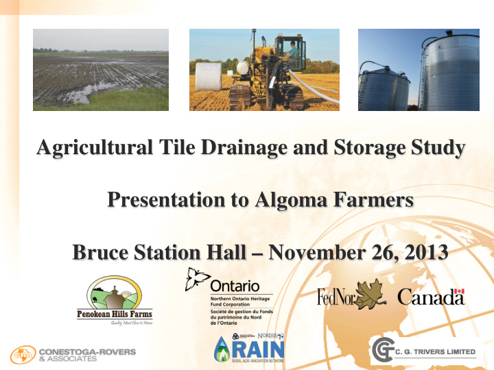agricultural tile drainage and storage study presentation