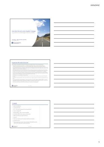 20/11/2017  Inheritance Tax and current mitigation strategies  A presentation to the Birmingham