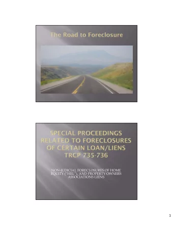 1  Until 2013, property tax loan liens were also to  use this procedure, but Tax Code Sec. 32.06