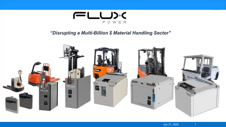 disrupting a multi billion material handling sector