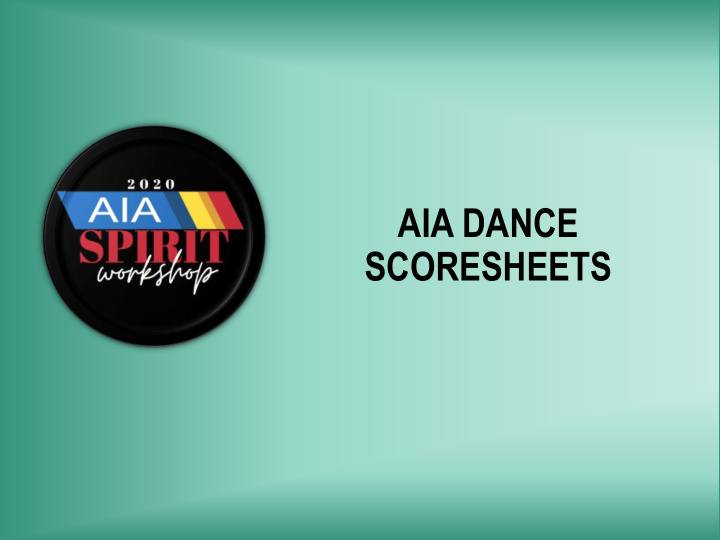 aia dance scoresheets