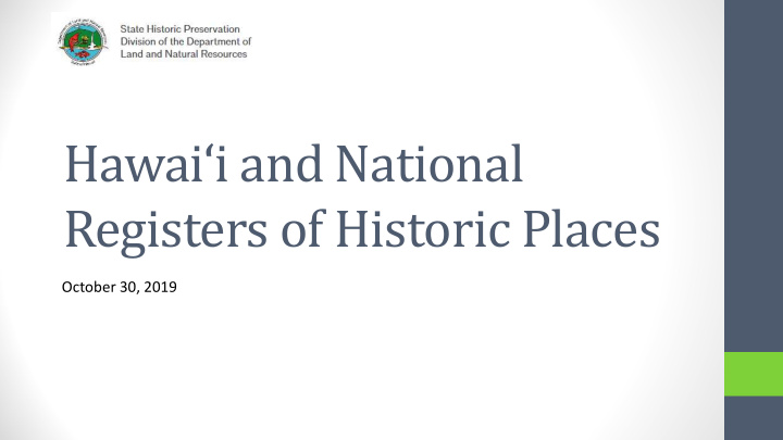 hawai i and national registers of historic places