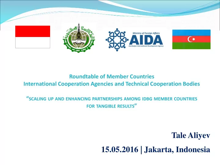 15 05 2016 jakarta indonesia aida in brief
