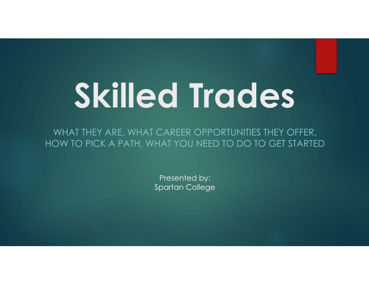 skilled trades