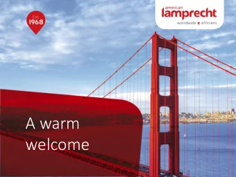 A warm  welcome  CUSTOMS  BROKERAGE  PROJECT  CARGO  OCEAN  AIR  FREIGHT  FREIGHT  As a