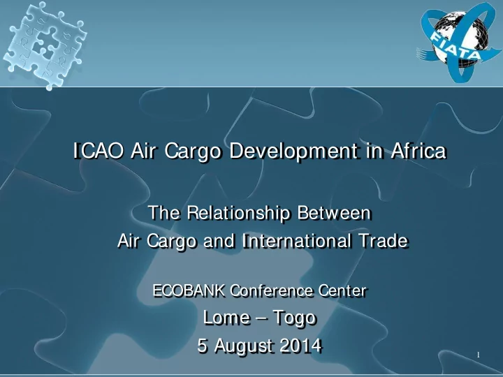 icao air cargo development in africa