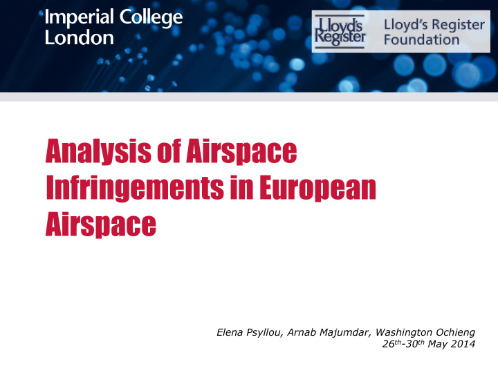 analysis of airspace infringements in european airspace