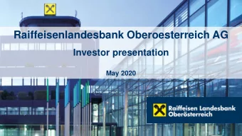 Raiffeisenlandesbank Oberoesterreich AG  Investor presentation  May 2020  www.rlbooe.at  Page 2