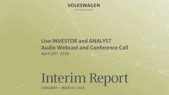 analyst and investor conference 2020 live investor and