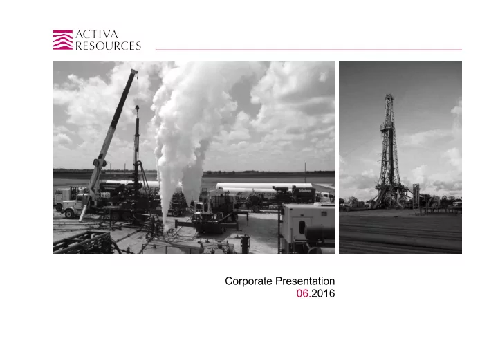 corporate presentation 06 2016 contents