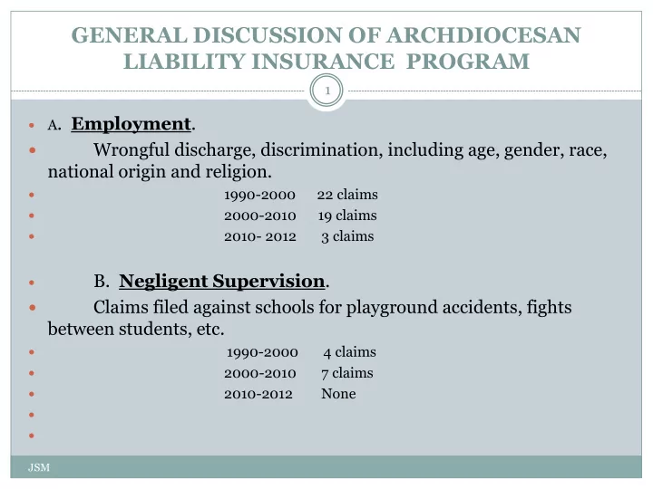 1 a employment wrongful discharge discrimination