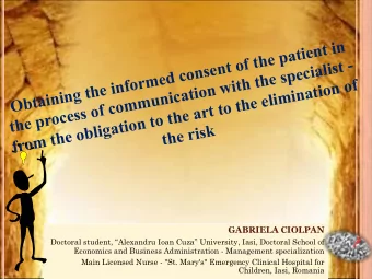 Obtaining the informed consent of the patient in  the process of communication with the specialist