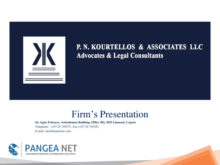 firm s presentation