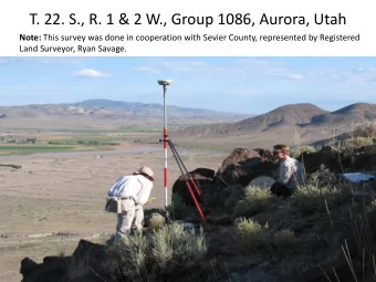 T. 22. S., R. 1 &amp; 2 W., Group 1086, Aurora, Utah Note: This survey was done in cooperation with