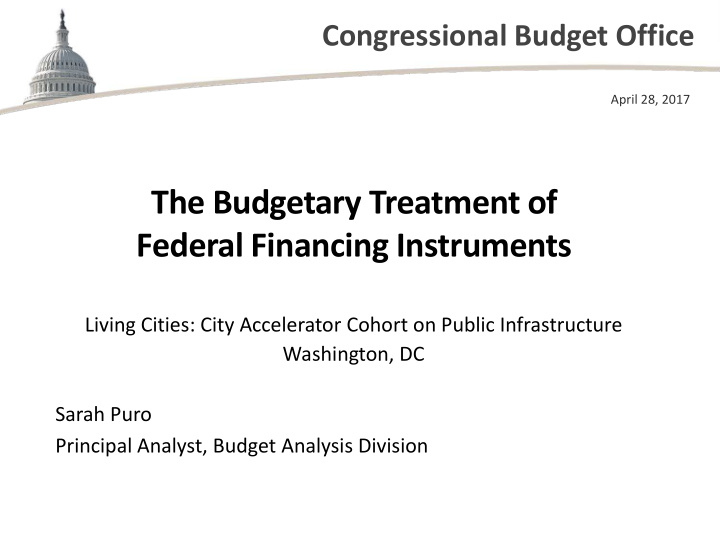 the budgetary treatment of federal financing instruments