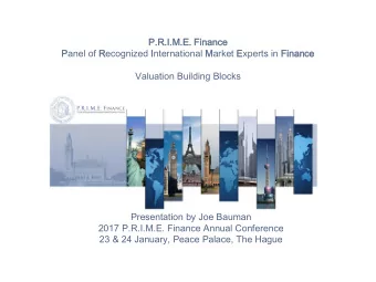 P.R.I.M.  M.E.  E. F  Finance  ce  Panel of Recognized International Market Experts in Finan  nance