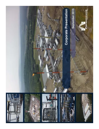 Corporate Presentation  Future Oriented Information  (See additional advisories at the end of this