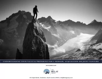 U N D E R S TA N D I N G  YO U R  VA L U E  &amp;  P R E PA R I N G  F O R  A  M E R G E R ,  A C