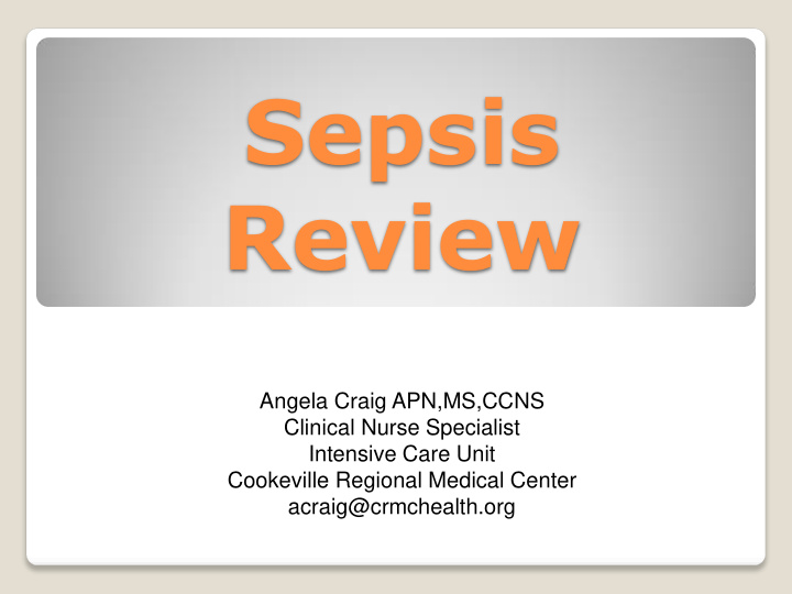 sepsis review