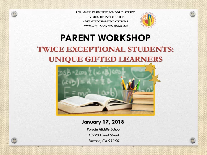 parent workshop