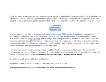 Thank you for participating in the conversation regarding options to relieve high school