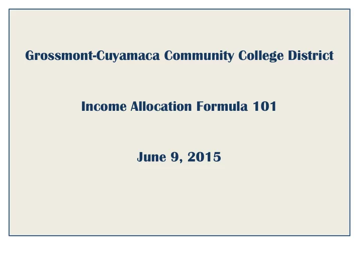 grossmont cuyamaca community college district income