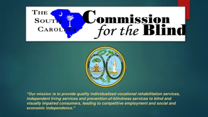 visually impaired consumers leading to competitive