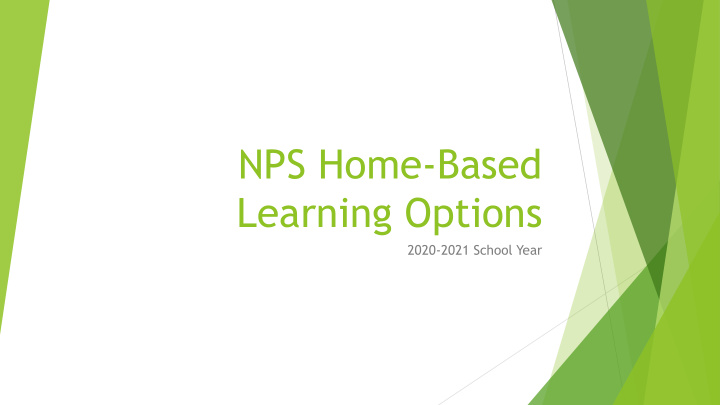 nps home based learning options