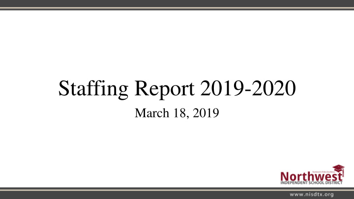 staffing report 2019 2020