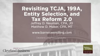 1  Tax Cuts and Jobs Act Summary  Individuals  Estate and Gift  Business /