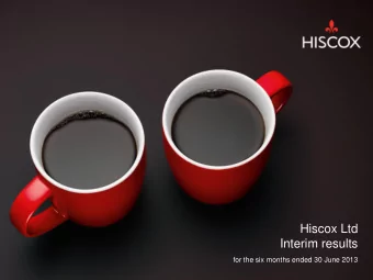 Hiscox Ltd  Interim results  for the six months ended 30 June 2013  An excellent start    Profit