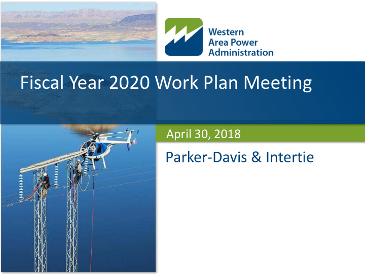 fiscal year 2020 work plan meeting