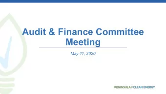 Audit &amp; Finance Committee  Meeting  May 11, 2020  Staff Report    Investment Manager Update