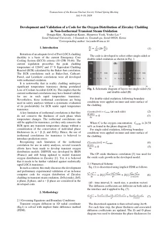 Development and Validation of a Code for the Oxygen Distribution of Zircaloy Cladding  in
