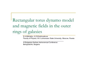 Rectangular torus dynamo model  and magnetic fields in the outer  rings of galaxies  E.A.Mikhailov,