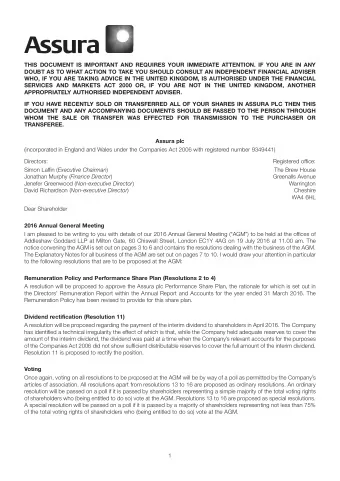 THIS DOCUMENT IS IMPORTANT AND REQUIRES YOUR IMMEDIATE ATTENTION. IF YOU ARE IN ANY  DOUBT AS TO