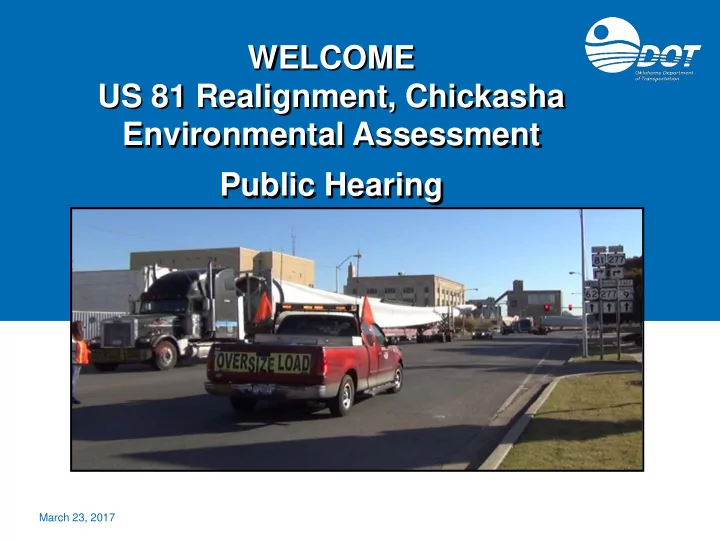 welcome us 81 realignment chickasha environmental