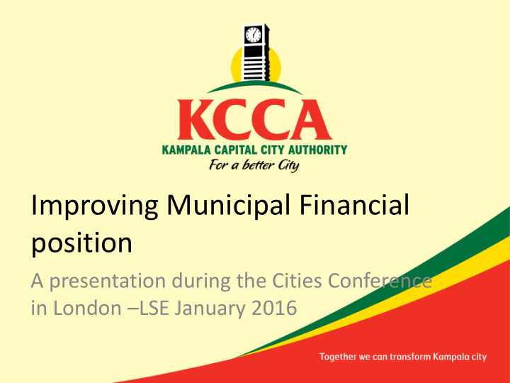 improving municipal financial position