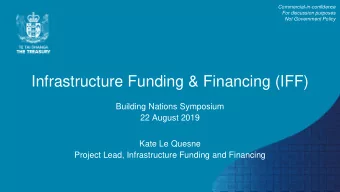 Click to edit Master title style  Infrastructure Funding &amp; Financing (IFF)  Building Nations