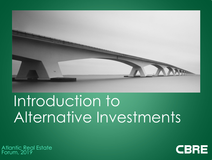 introduction to alternative investments